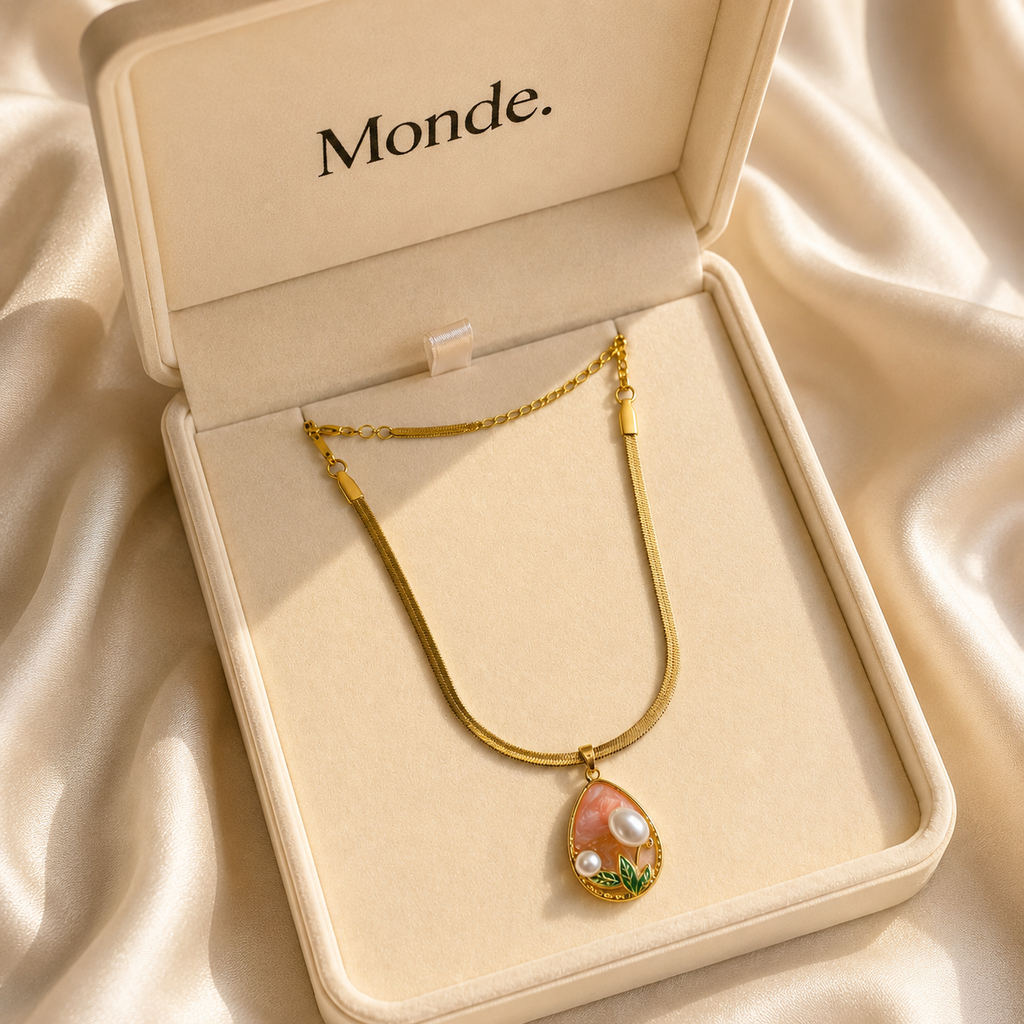 Elegant Pearl Charm Necklace