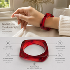 Premium Ruby Red Resin Bangle