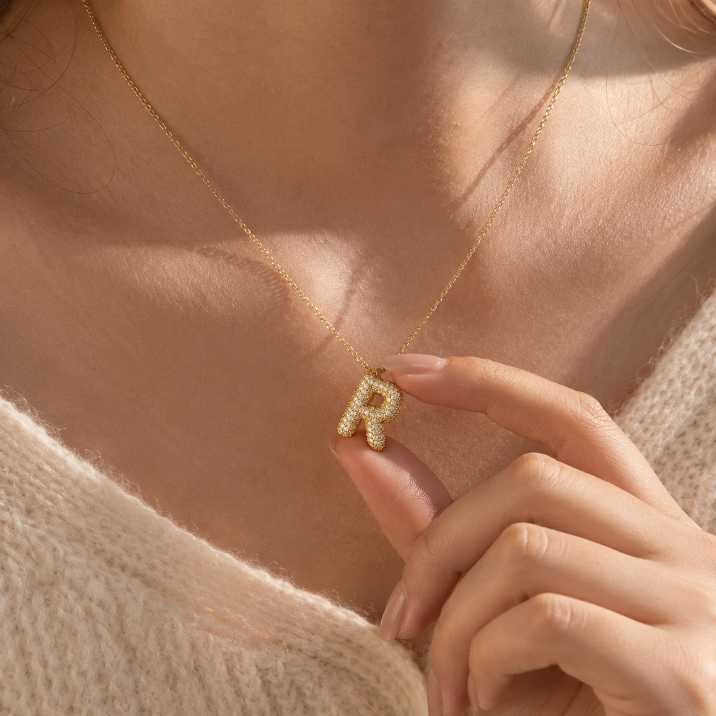 Initial R Necklace