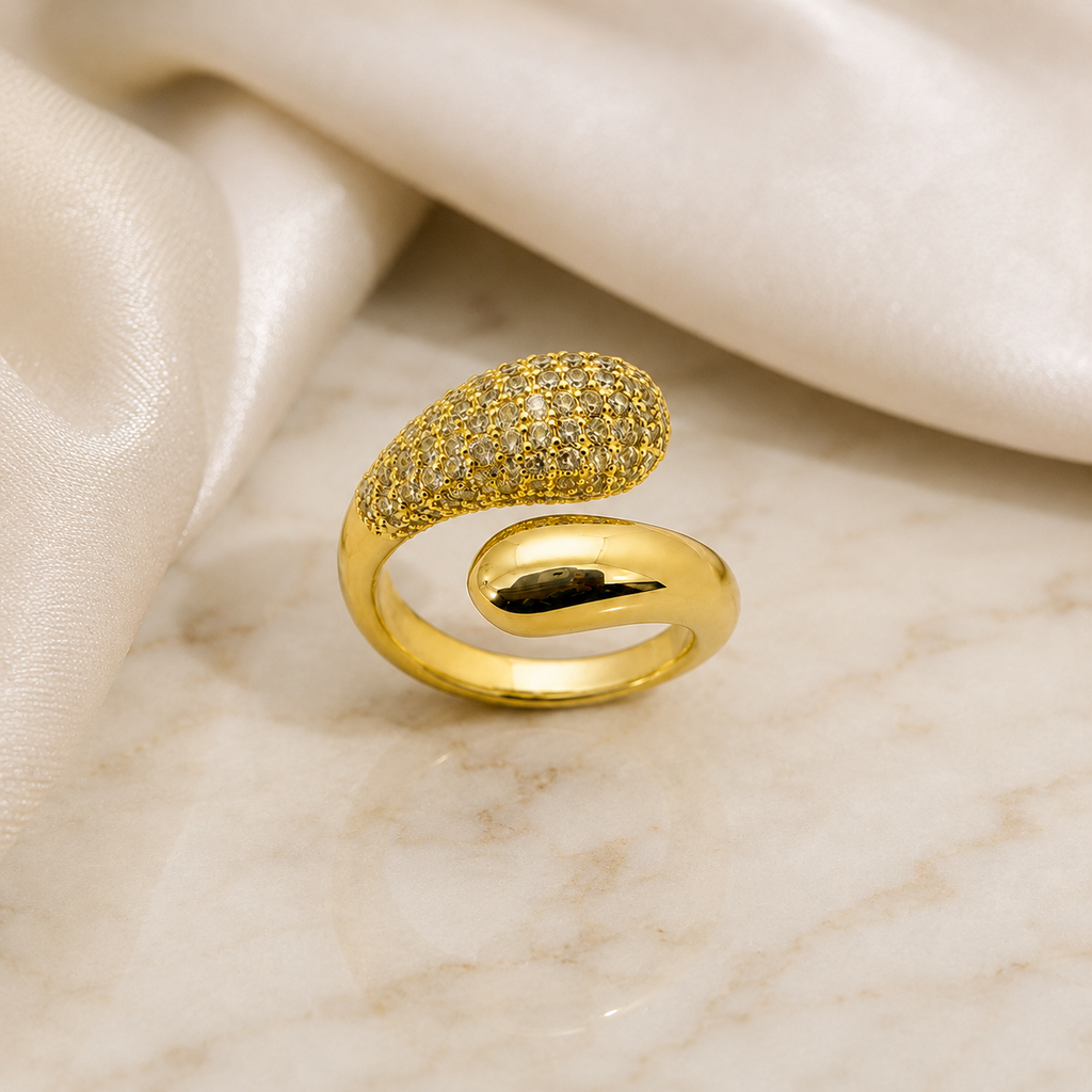 Crystal Wrap Adjustable Ring