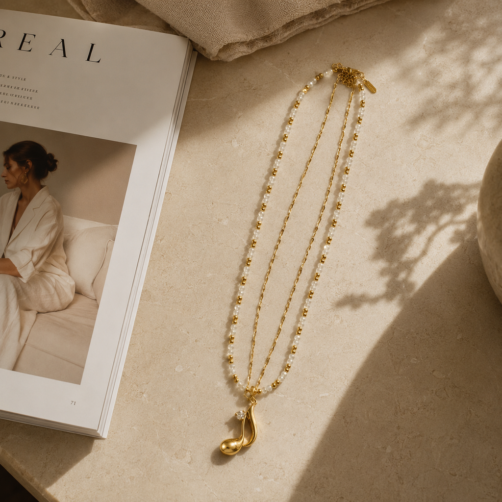Women's Pearl Charm Necklace