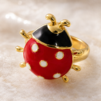 Ladybug Adjustable Ring