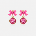 Pink Bow Earrings