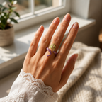 Purple Snake Ring for Women
