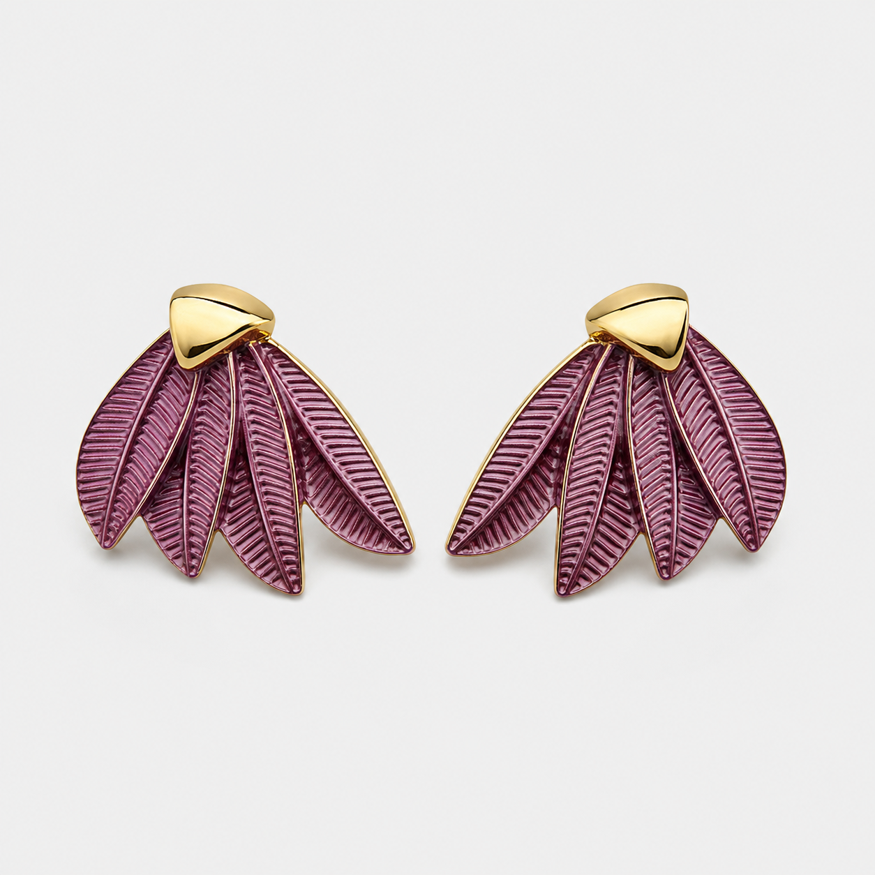 Korean Leaf Stud Earrings