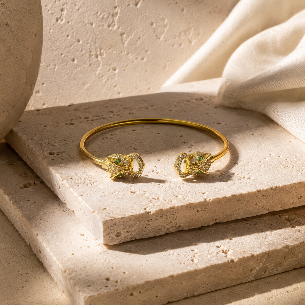 Panther Open Cuff Bracelet
