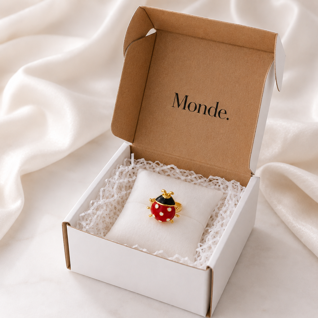 Ladybug Adjustable Ring
