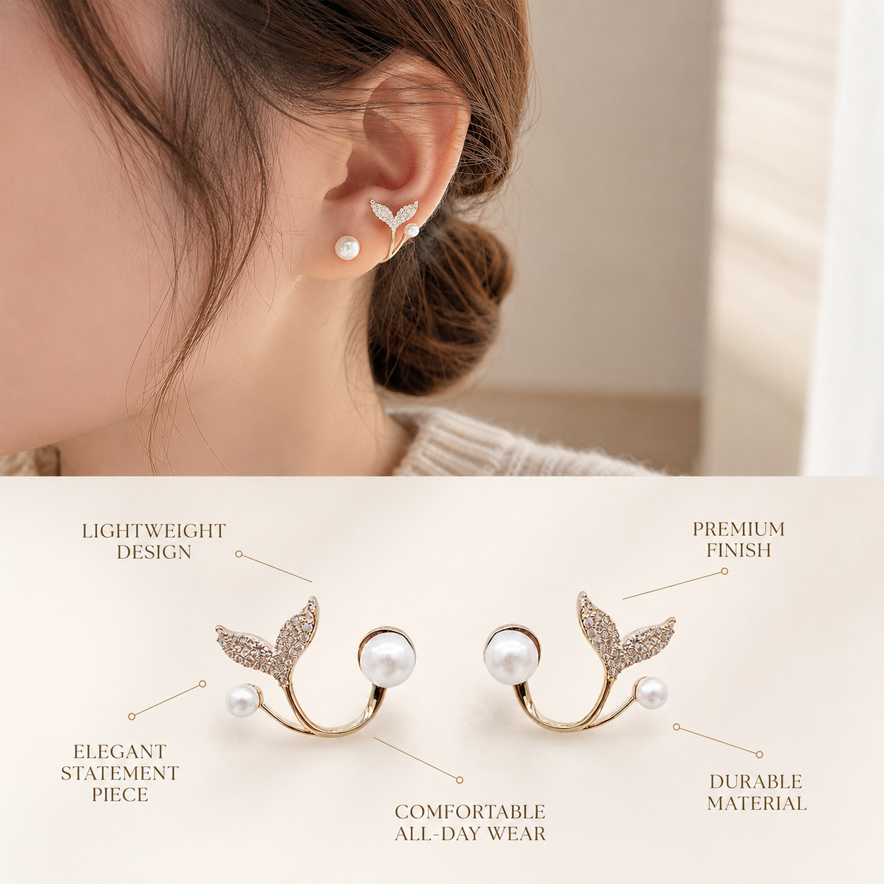 Butterfly Ear Cuff Earrings