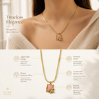 Floral Charm Pendant Necklace