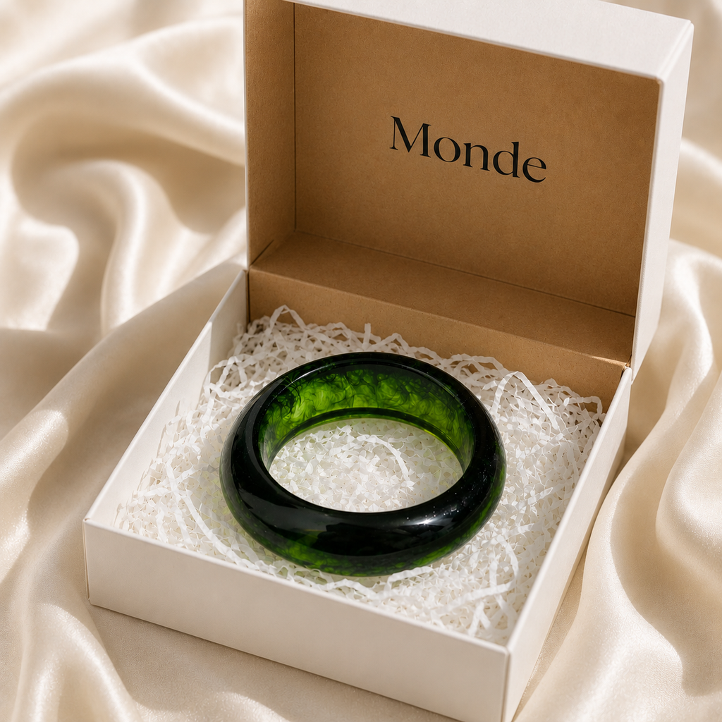 Emerald Green Resin Bangle