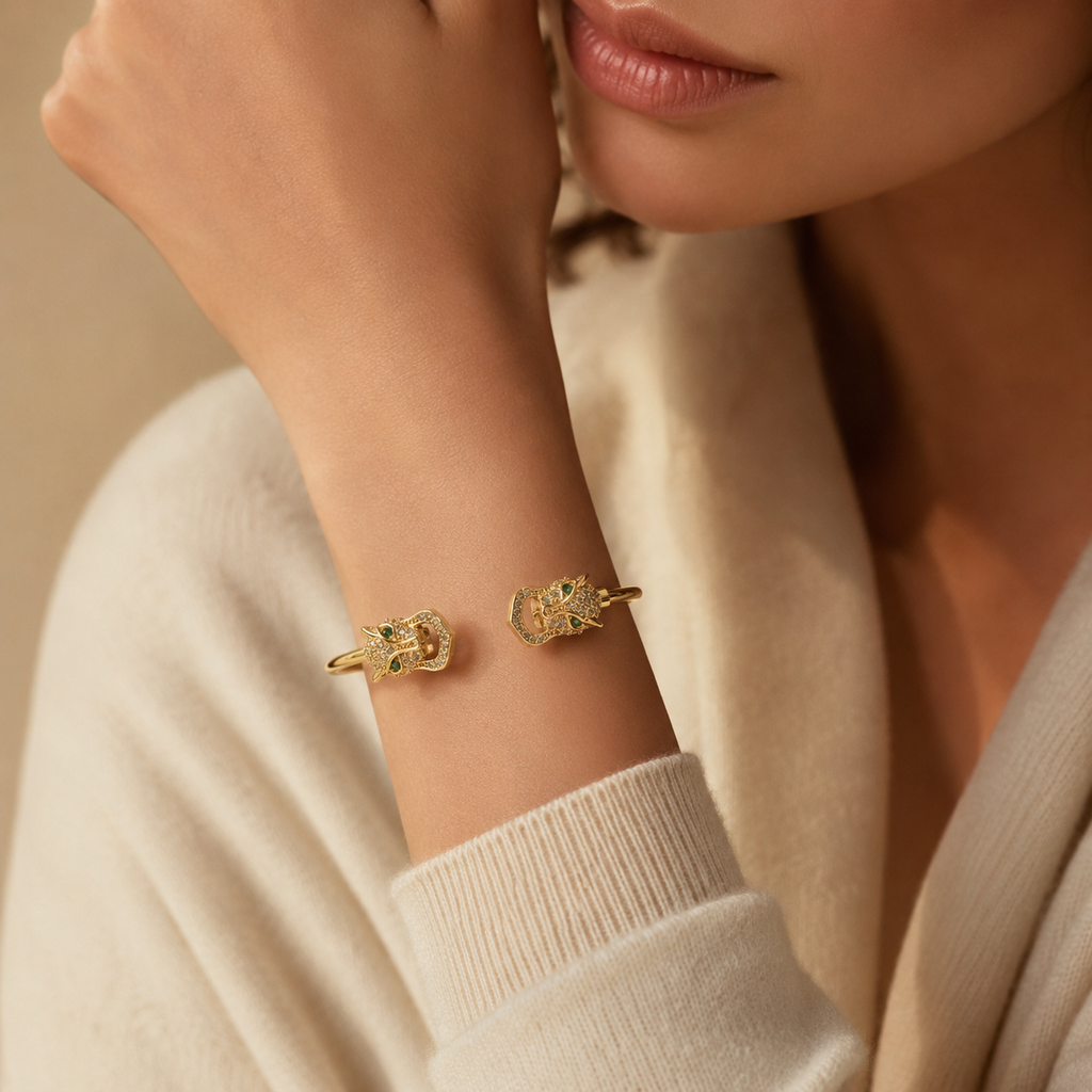 Panther Open Cuff Bracelet