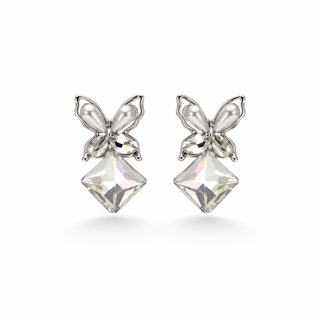 Crystal Butterfly Earrings