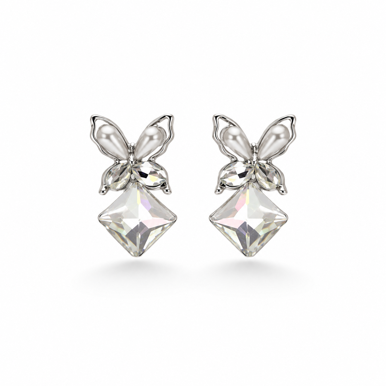 Crystal Butterfly Earrings