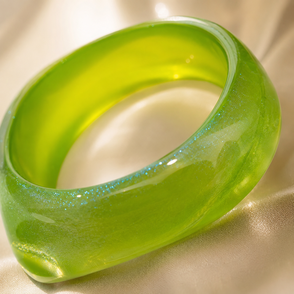 Glossy Green Statement Bangle