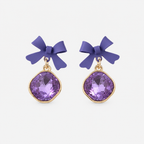 Purple Bow Earrings