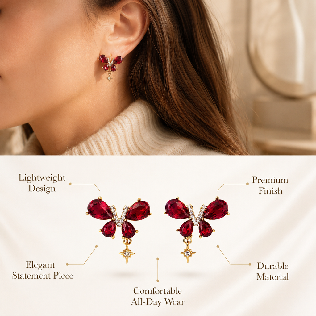Butterfly Stone Earrings