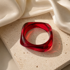 Premium Ruby Red Resin Bangle