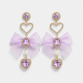 Lavender Bow Earrings