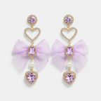 Lavender Bow Earrings