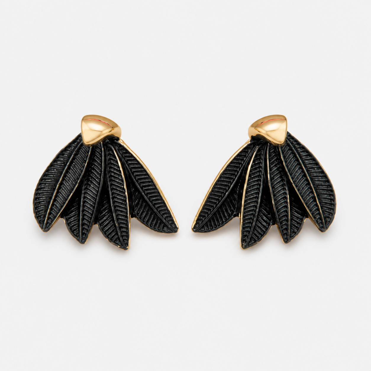 Black Leaf Earrings