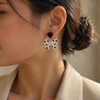 Pearl Bow Drop Earrings
