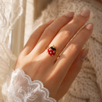 Ladybug Adjustable Ring