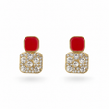 Ruby Crystal Stud Earrings