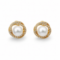 Round Pearl Earrings