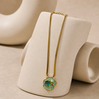 Blue Floral Pendant Necklace
