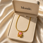 Floral Charm Pendant Necklace