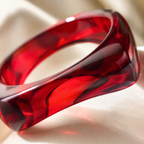 Premium Ruby Red Resin Bangle