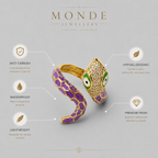 Purple Snake Ring for Women