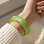 Glossy Green Statement Bangle