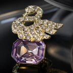Purple Crystal Angel Drop Earrings