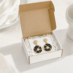 Noir Fleur Anti-Tarnish Floral Drop Earrings