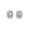 Blue Enamel - Earring