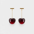 Ruby Cherry Anti-Tarnish Drop Earrings