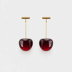 Ruby Cherry Anti-Tarnish Drop Earrings