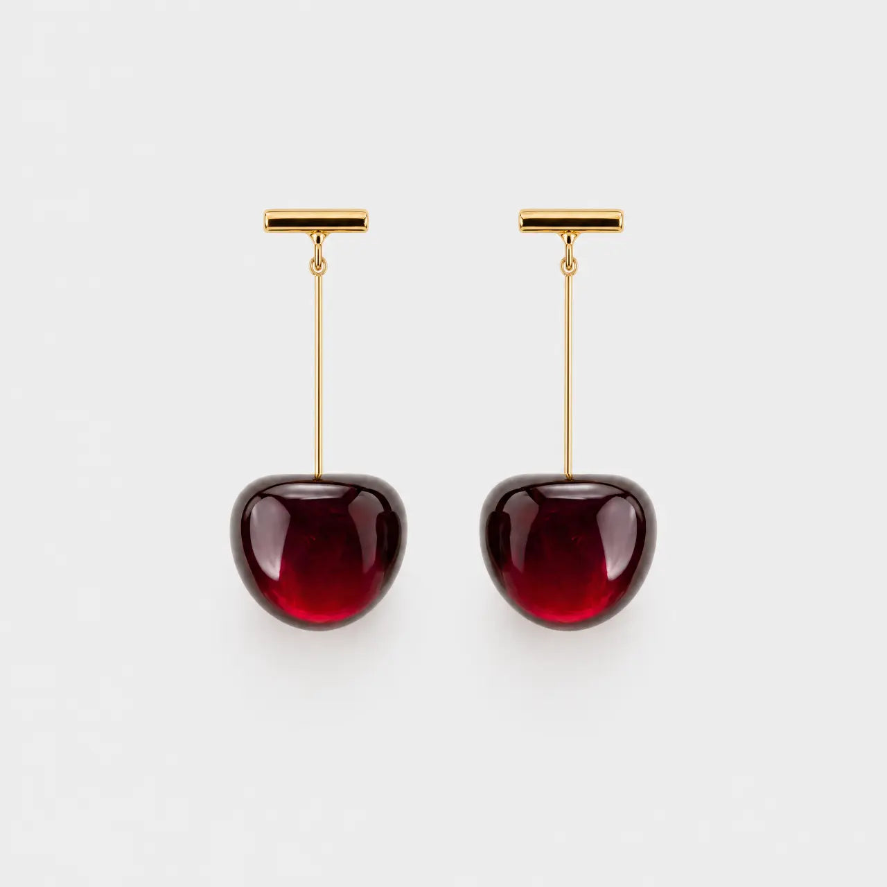 Ruby Cherry Anti-Tarnish Drop Earrings