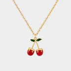 Cerise Charm Gold Necklace