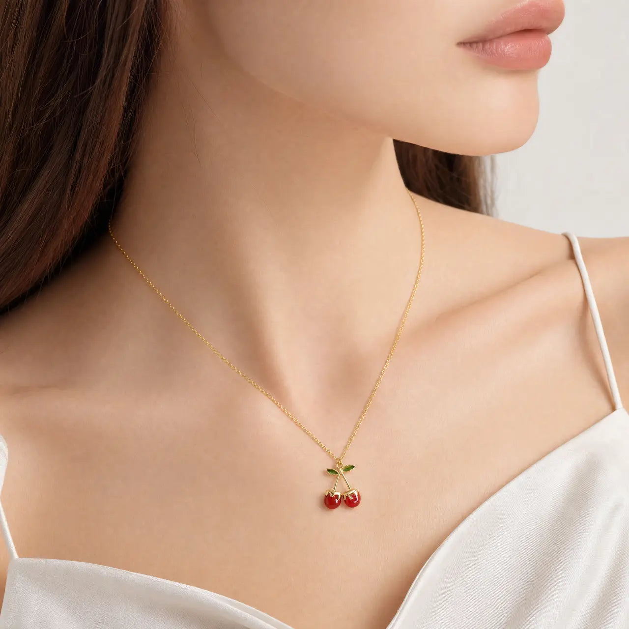 Cerise Charm Gold Necklace
