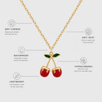 Cerise Charm Gold Necklace