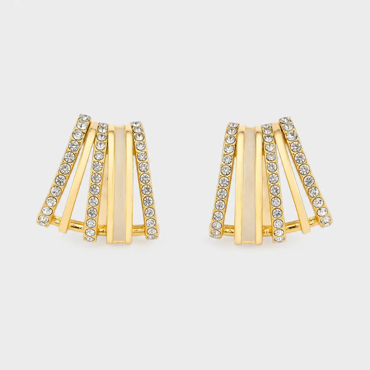 Virelle Gold Crystal Earrings - Anti-Tarnish