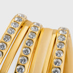 Virelle Gold Crystal Earrings - Anti-Tarnish
