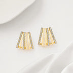 Virelle Gold Crystal Earrings - Anti-Tarnish