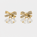 Bellissima Crystal Bow Anti-Tarnish Earrings