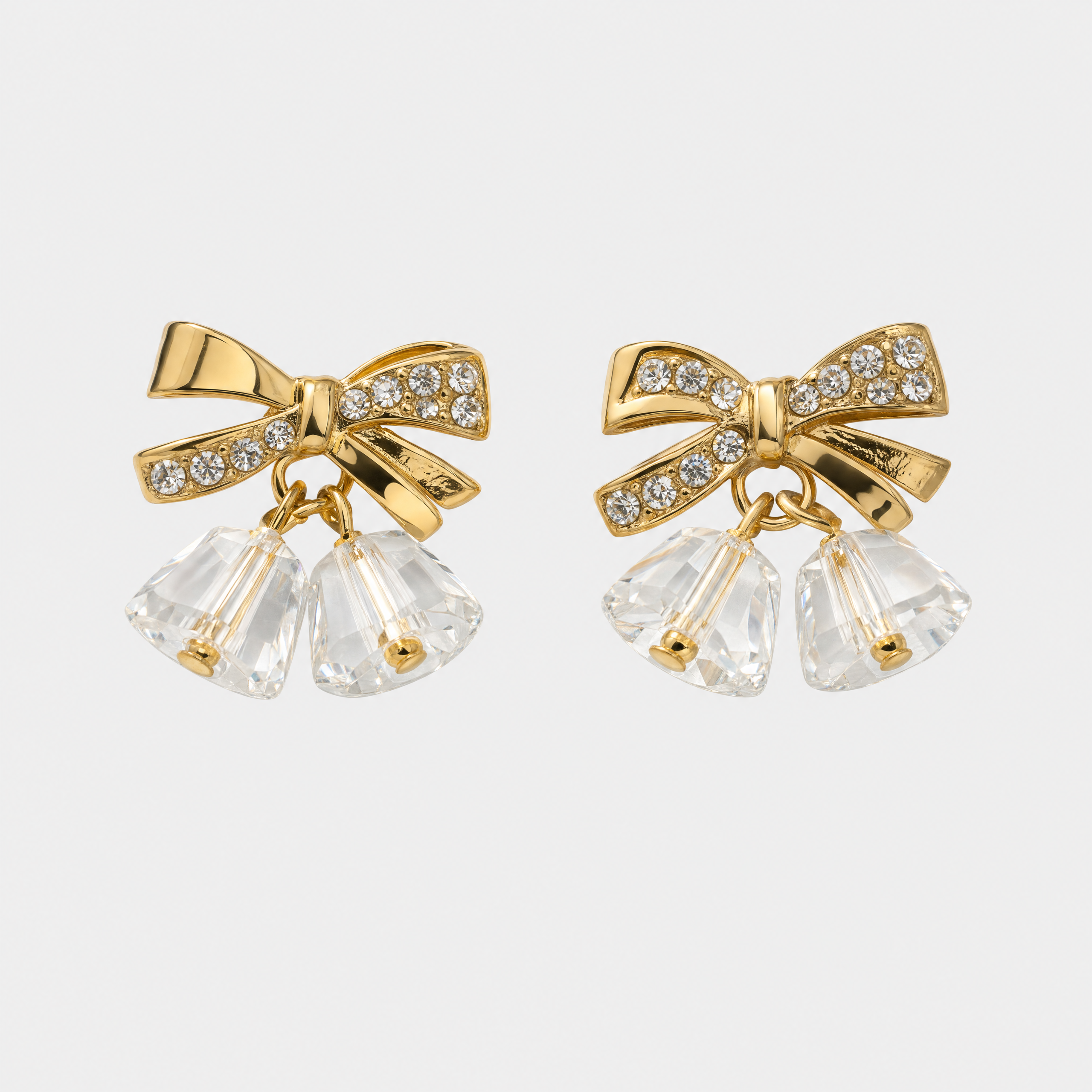 Bellissima Crystal Bow Anti-Tarnish Earrings