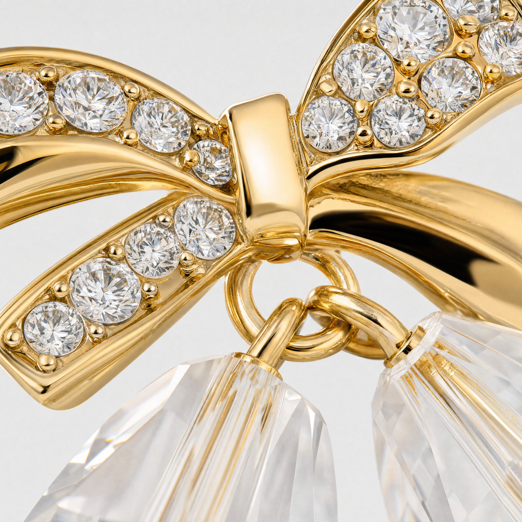 Bellissima Crystal Bow Anti-Tarnish Earrings