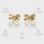 Bellissima Crystal Bow Anti-Tarnish Earrings