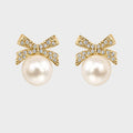 Pearl Étoile Anti-Tarnish Bow Earrings